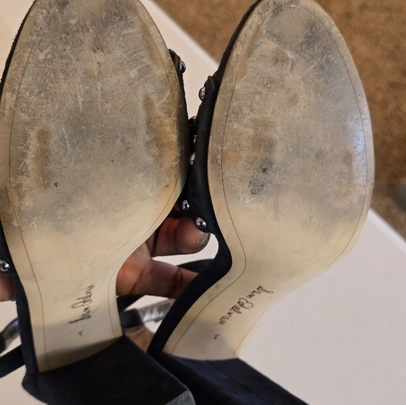 Anthropolo Sam Edelman Strap Heel Women Yaria Blue Leather Studded Ankle… - Picture 13 of 16